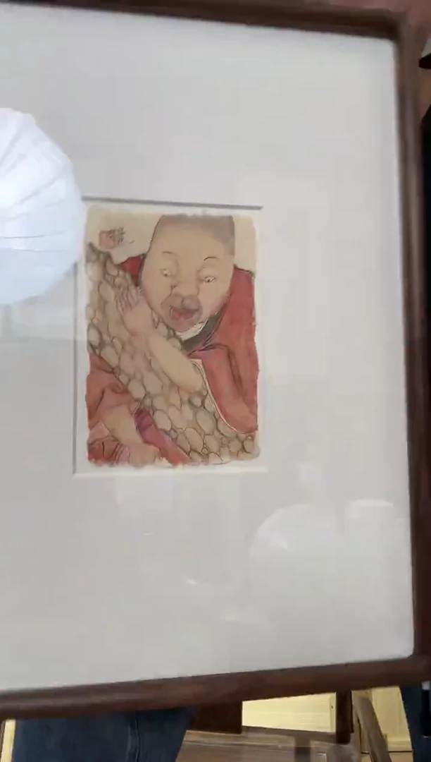 书法吴浩老师 人物 镜框摆台