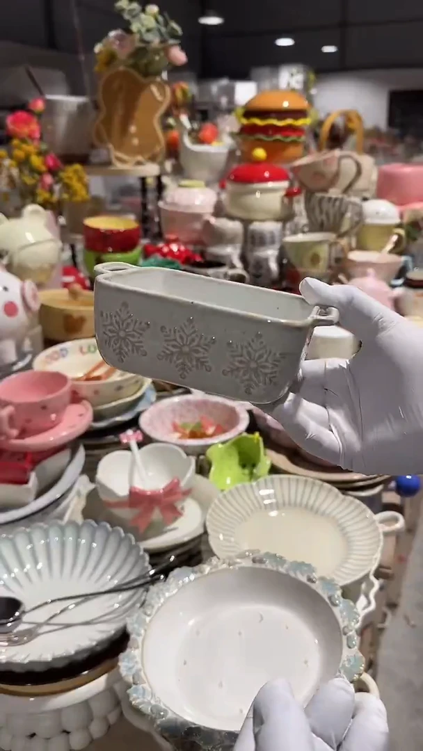 陶瓷雪花方碗微瑕 凑满20元包邮