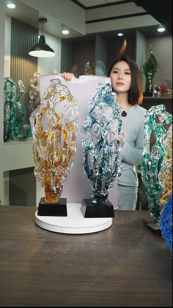 琉璃寰****?琥珀金色+烟灰蓝太湖石