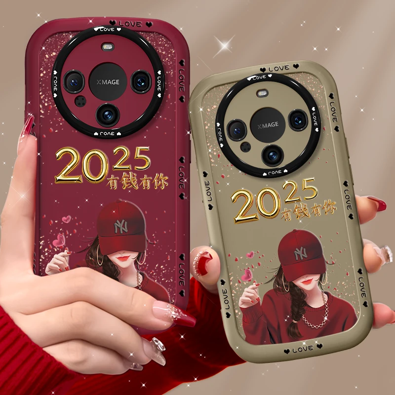 适用华为mate60pro/plus手机壳有钱2025泡芙壳硅胶软壳全包女