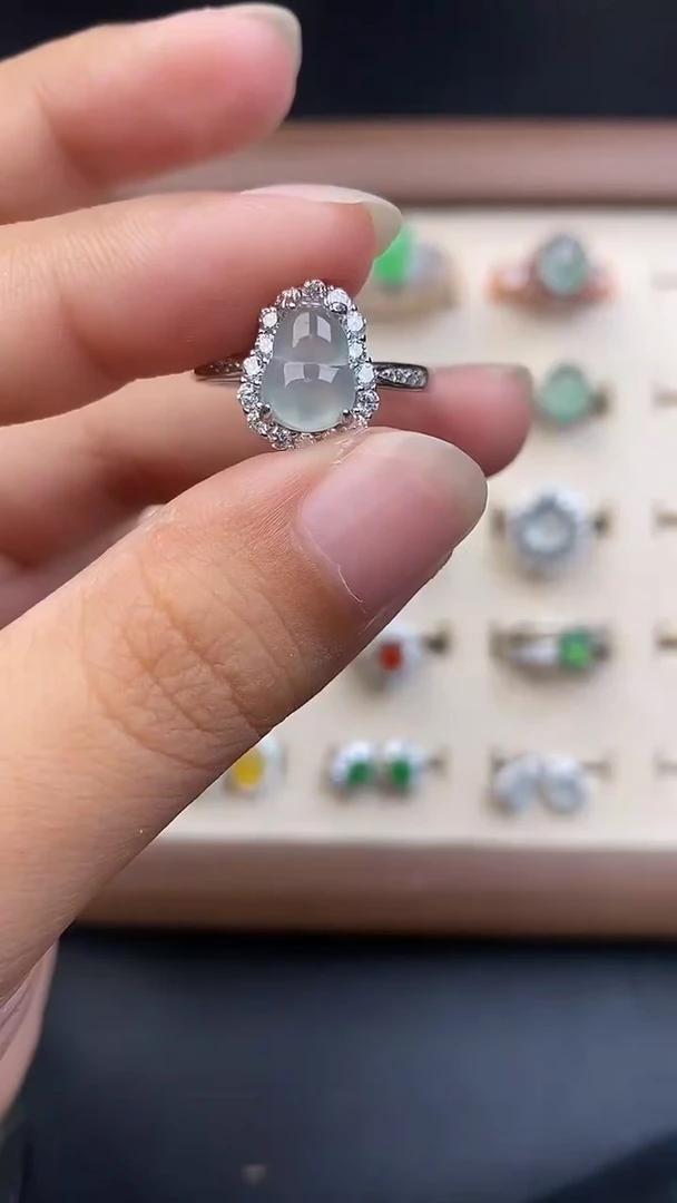 银S925镶嵌定制翡翠255252