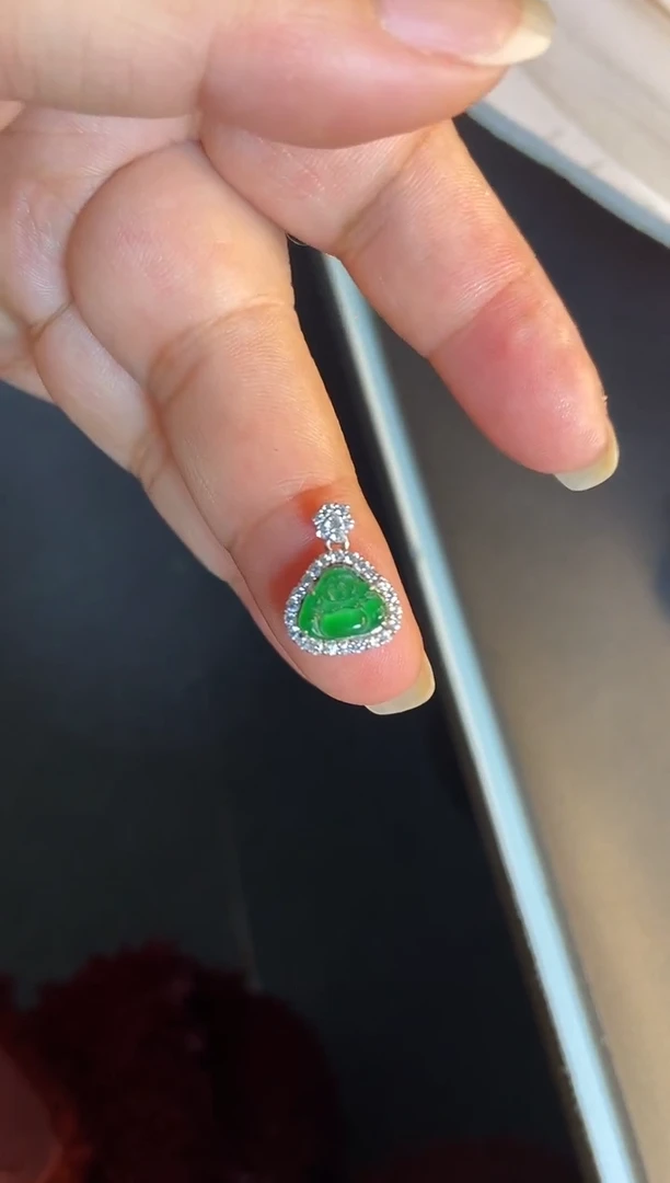 吊坠(不含链)银S925镶嵌翡翠1