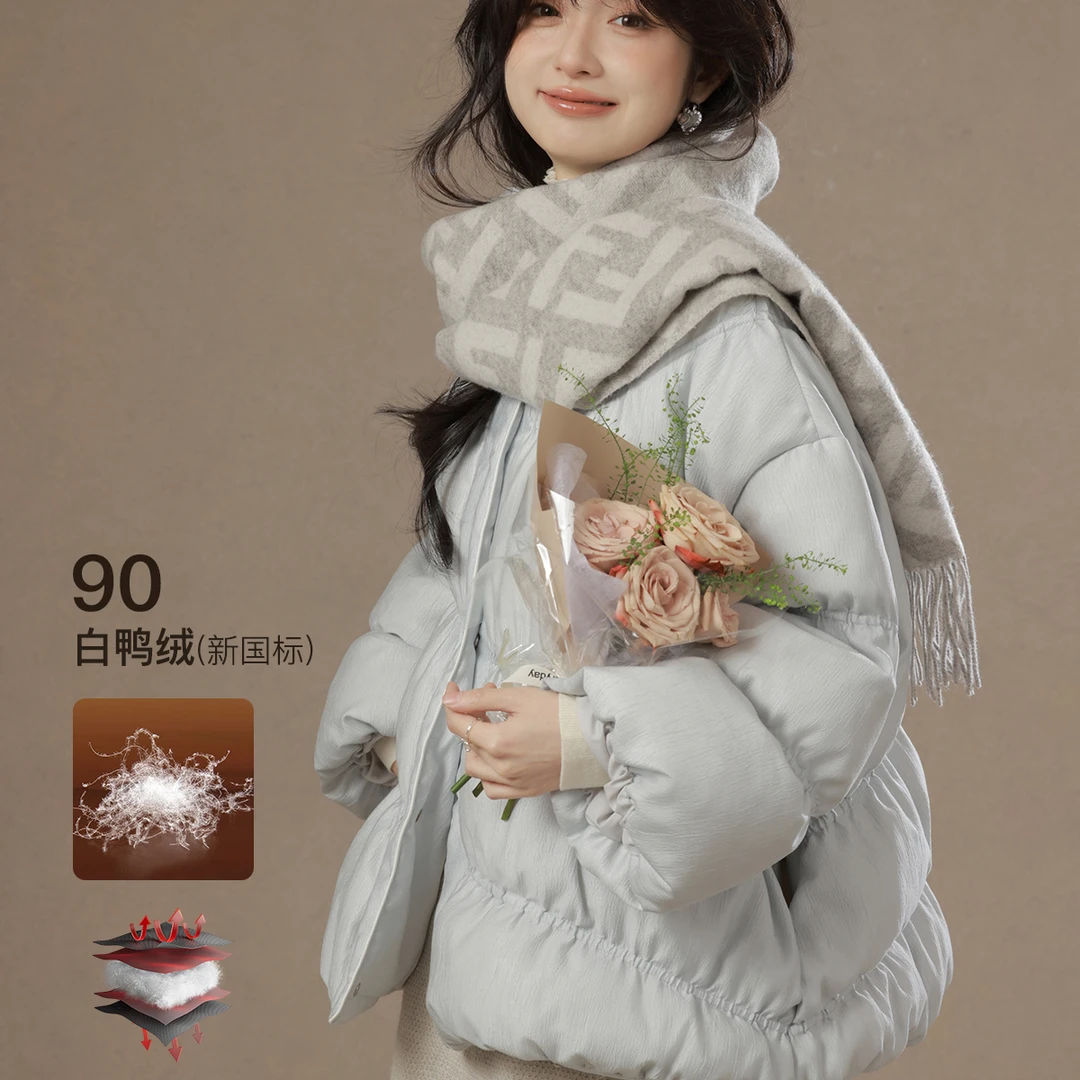 花栗鼠小姐 云朵羽绒 新国标大朵90白鸭绒 柔软零压感