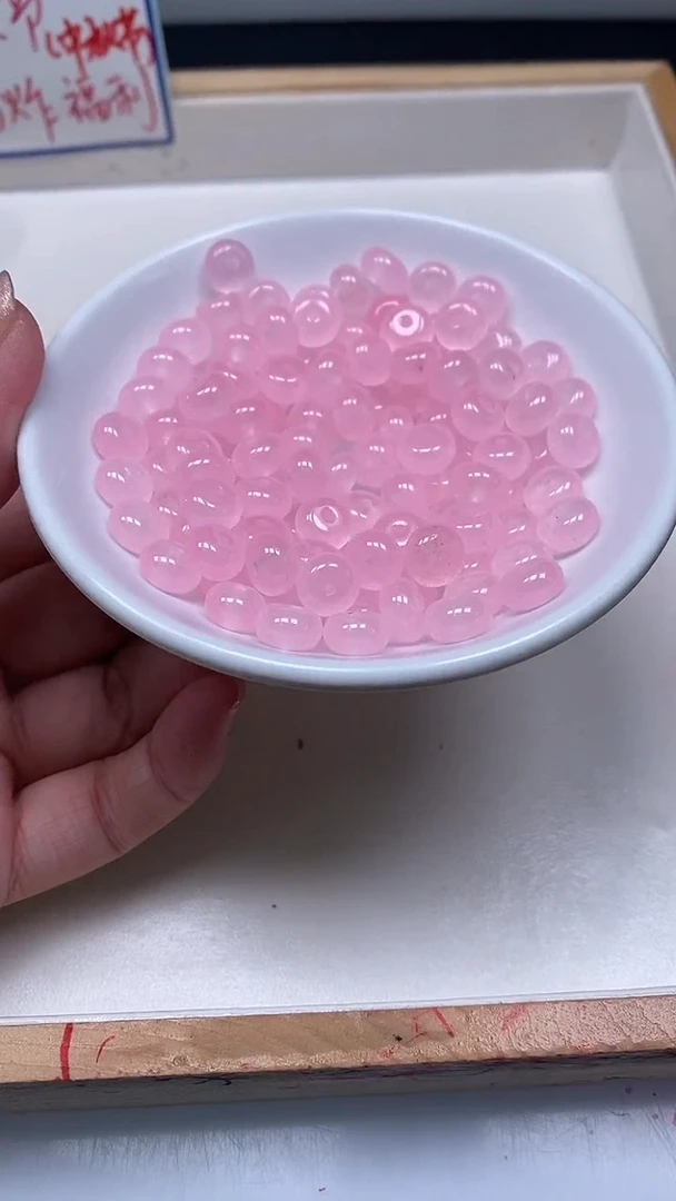 未镶嵌珠宝半成品水晶E71 粉水晶5*8mm20个7.8元