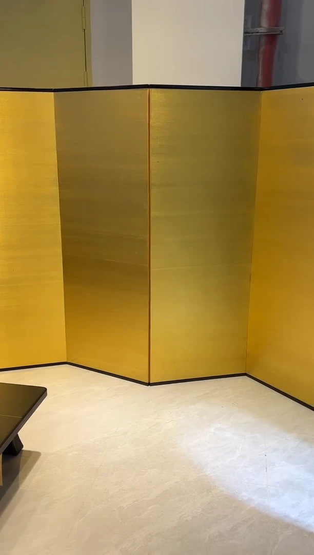 金箔六折屏风 大漆漆器大漆漆器