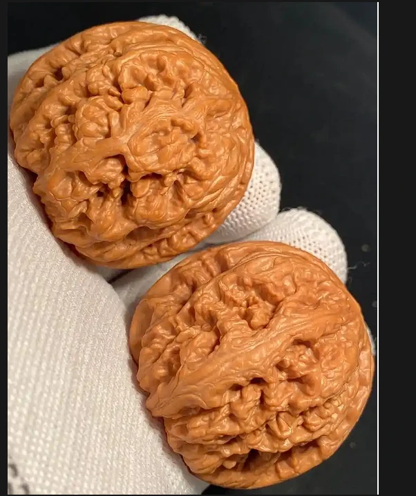 精品文玩核桃-精修精对头货平谷大粗筋文玩核桃