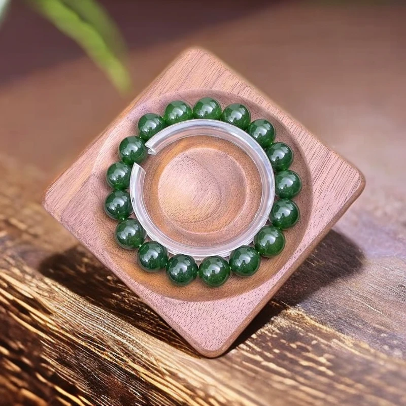 【恩琪珠宝】俄罗斯产地 112 俄碧老油菠菜绿12mm