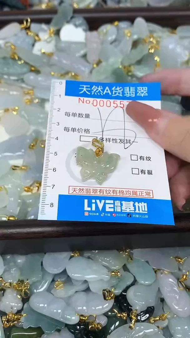 颈饰未镶嵌翡翠净货挂件-5572