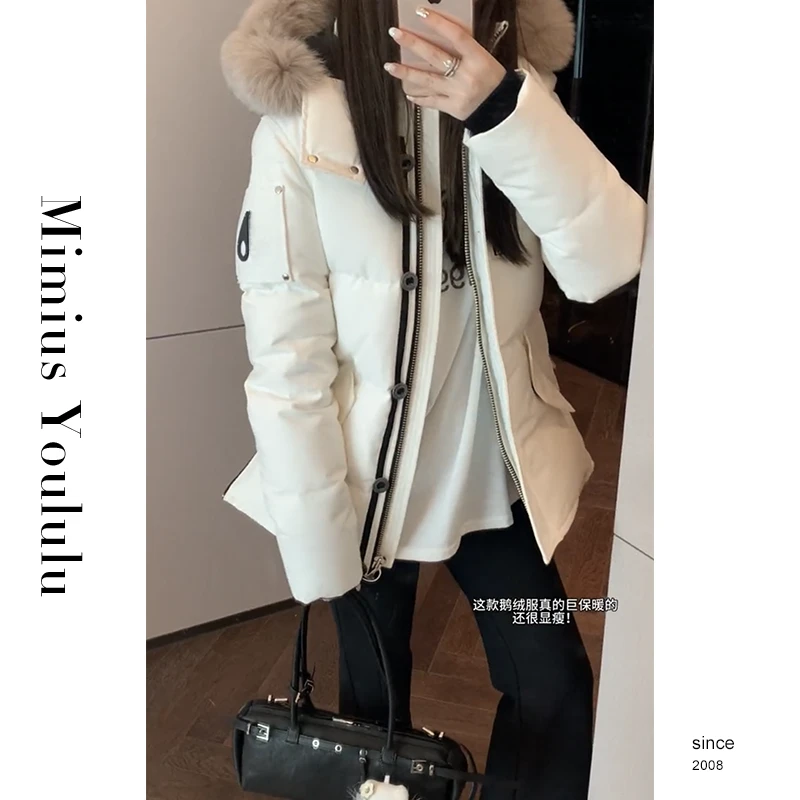 【mimius】&喵喵 小众重工狐狸毛领外套（帽子可拆） F08276