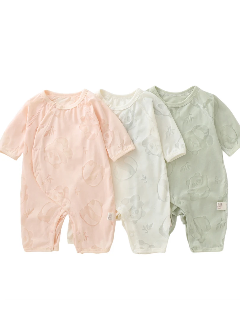 【古法烧花】婴幼儿连体哈衣和尚服长袖空调无骨亲肤吸汗新生薄款