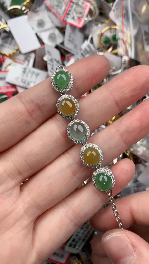 银S925镶嵌戒指翡翠555           2