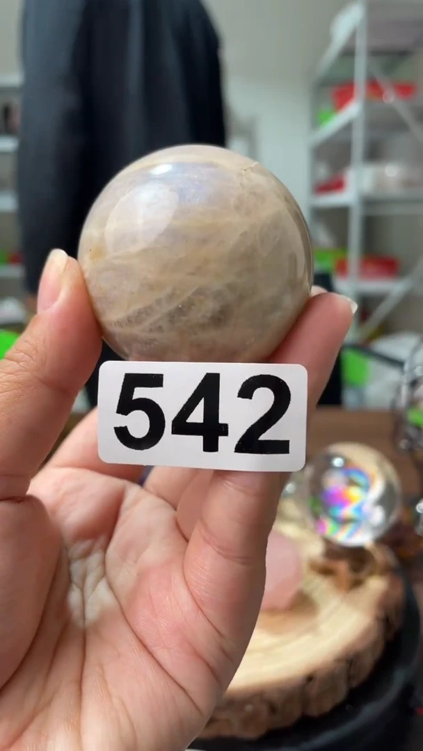 未镶嵌发晶大型摆件（非配饰）拉长石球542