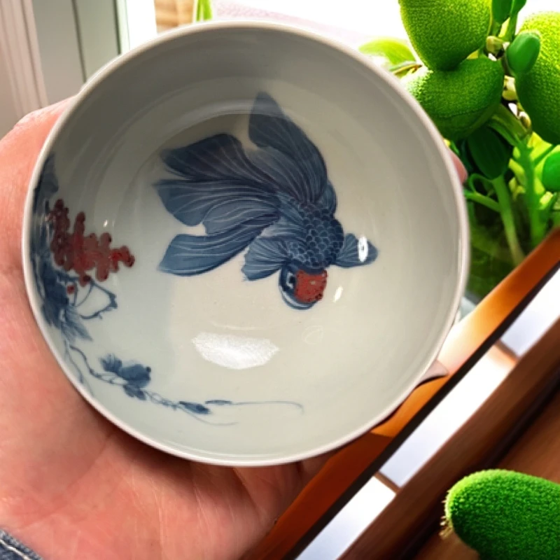 晓月庐｜林月红｜紫藤金鱼普洱杯