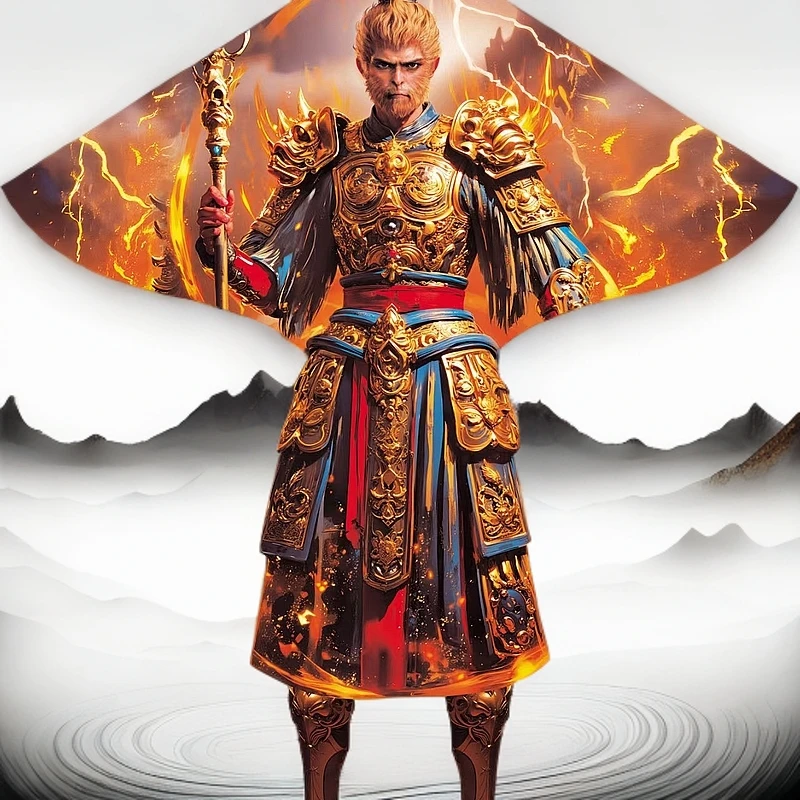 潍坊2025年新款风筝儿童成人卡通黑神话悟空风筝初学者