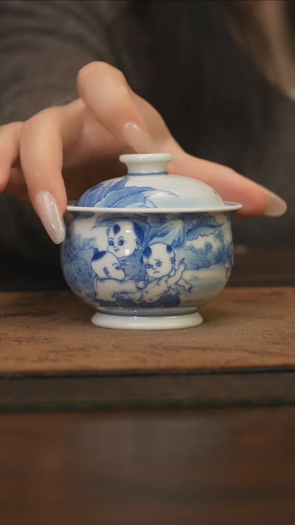 杯柴窑青花破价福利