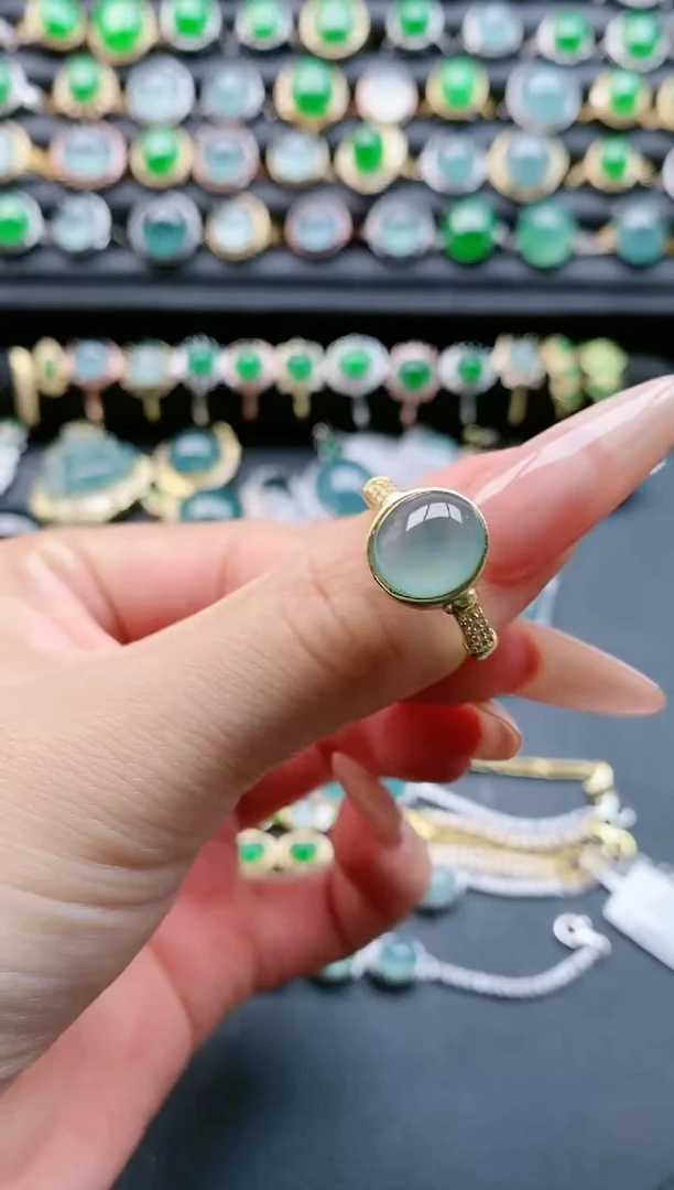 【闪购商品】翡翠戒指银S925镶嵌111111