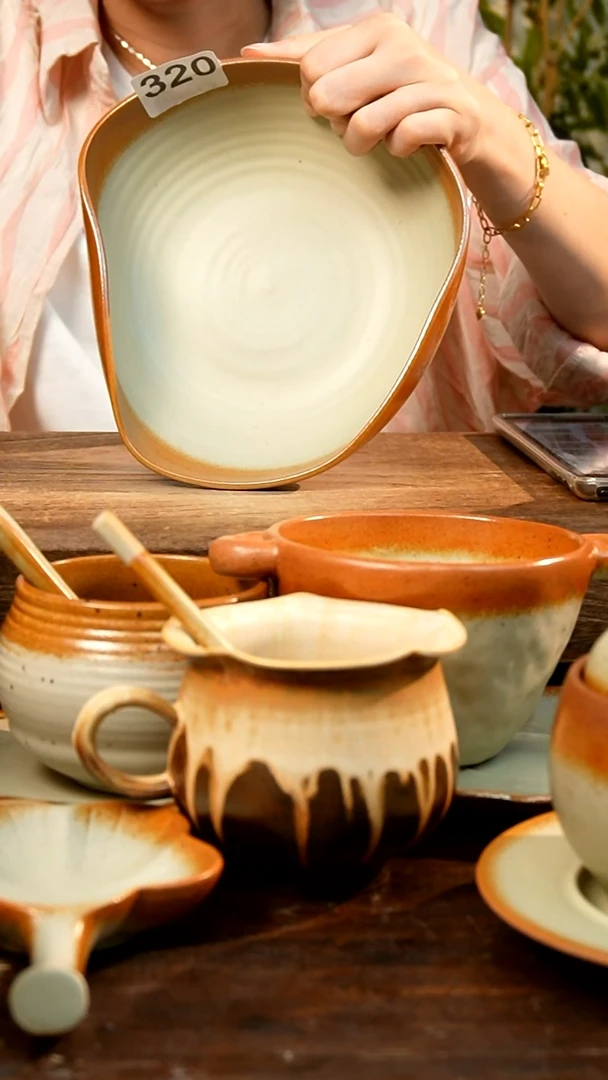 盘 高颜值粗陶餐具限时抢购