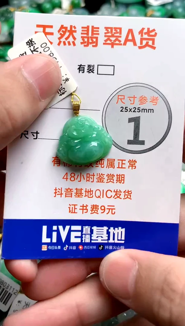 颈饰18K金镶嵌翡翠0348670399