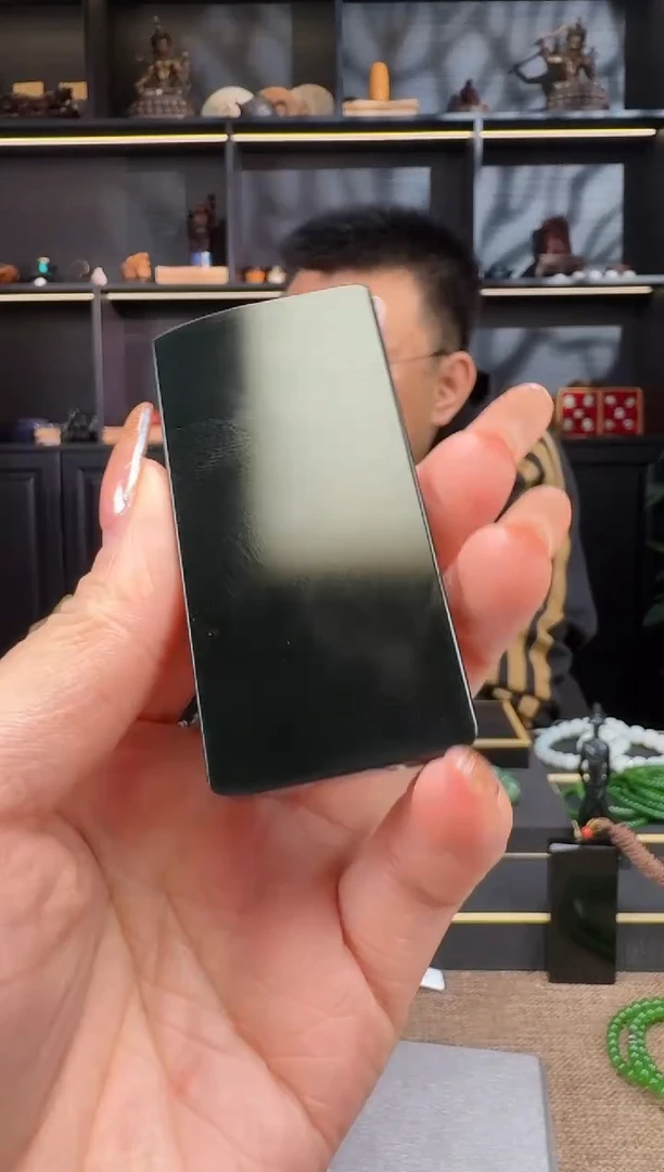 【闪购商品】和田玉1未镶嵌黑青无事牌挂件91g