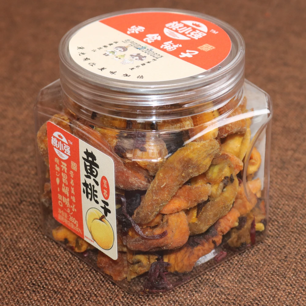 紫苏黄桃干新鲜桃肉蜜饯湖南特产休闲开胃小零食