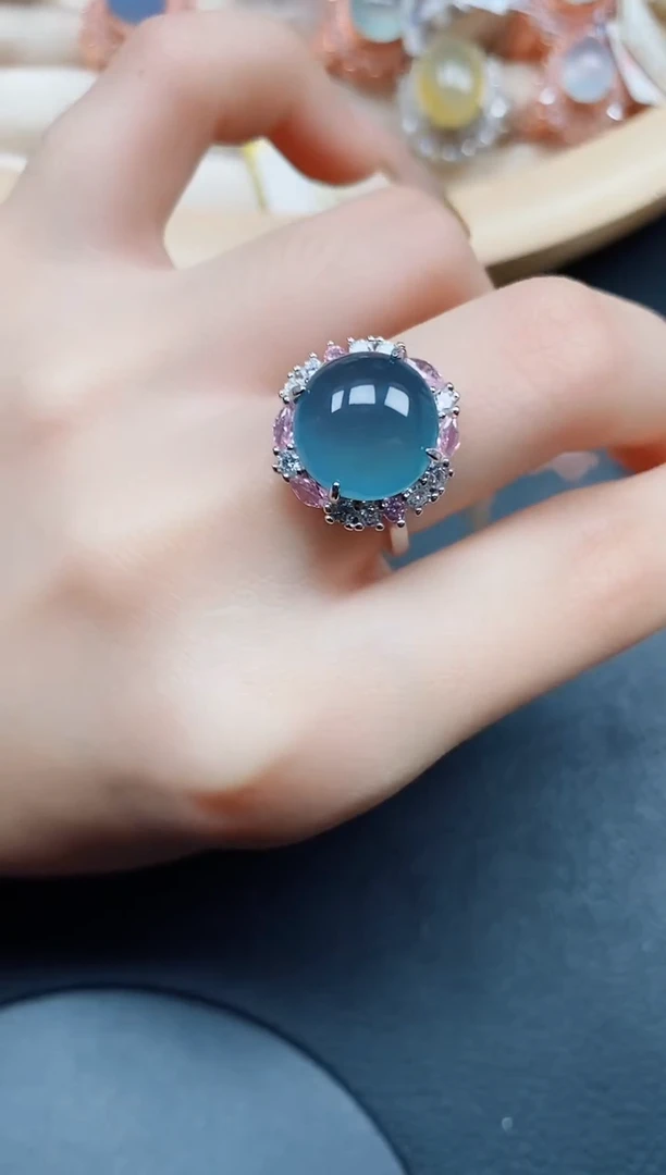 【闪购商品】翡翠戒指银S925镶嵌翡翠