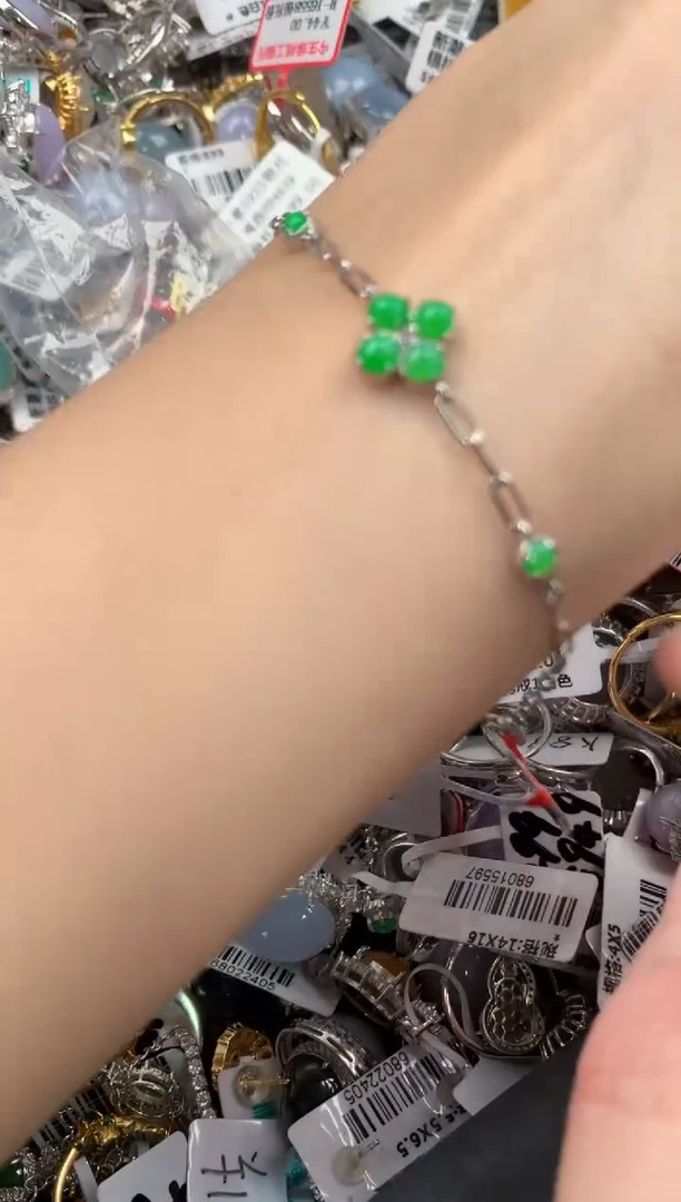 银S925镶嵌戒指翡翠555           7