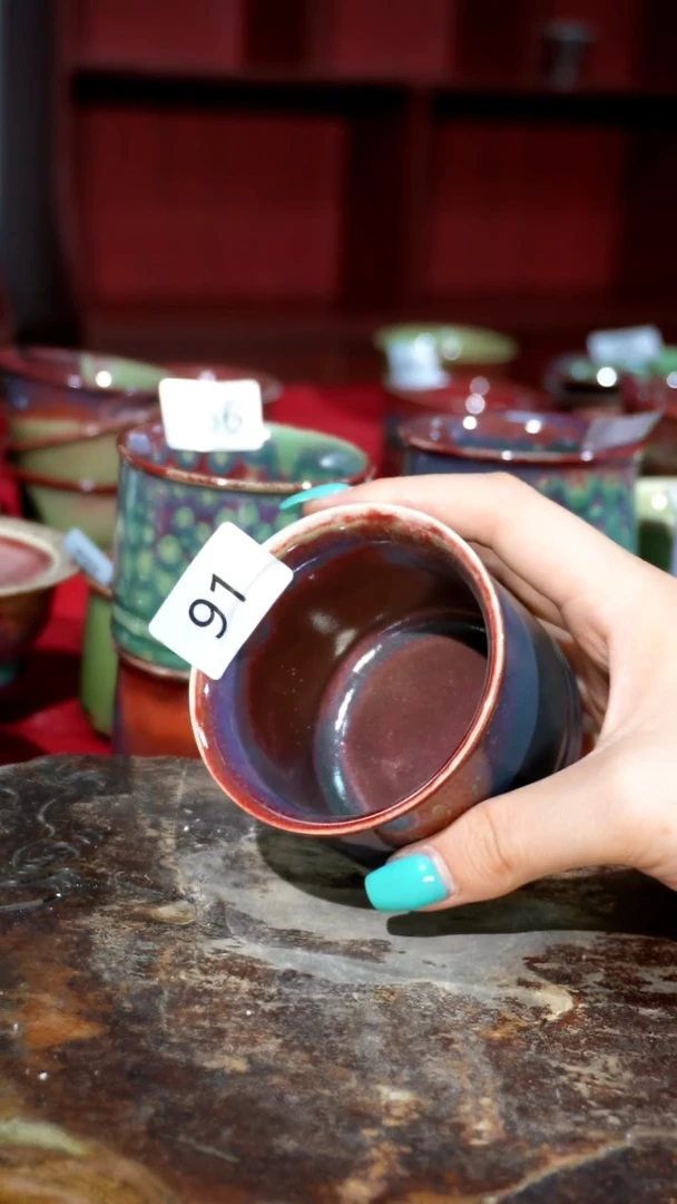 摆件精品窑变钧瓷茶器