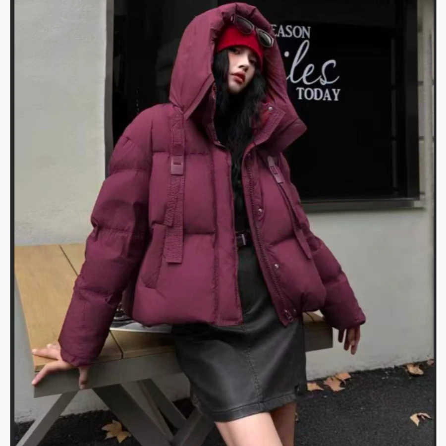 高档泡芙云朵韩系简约保暖新款加厚时尚面包服女装4991[GYSS]