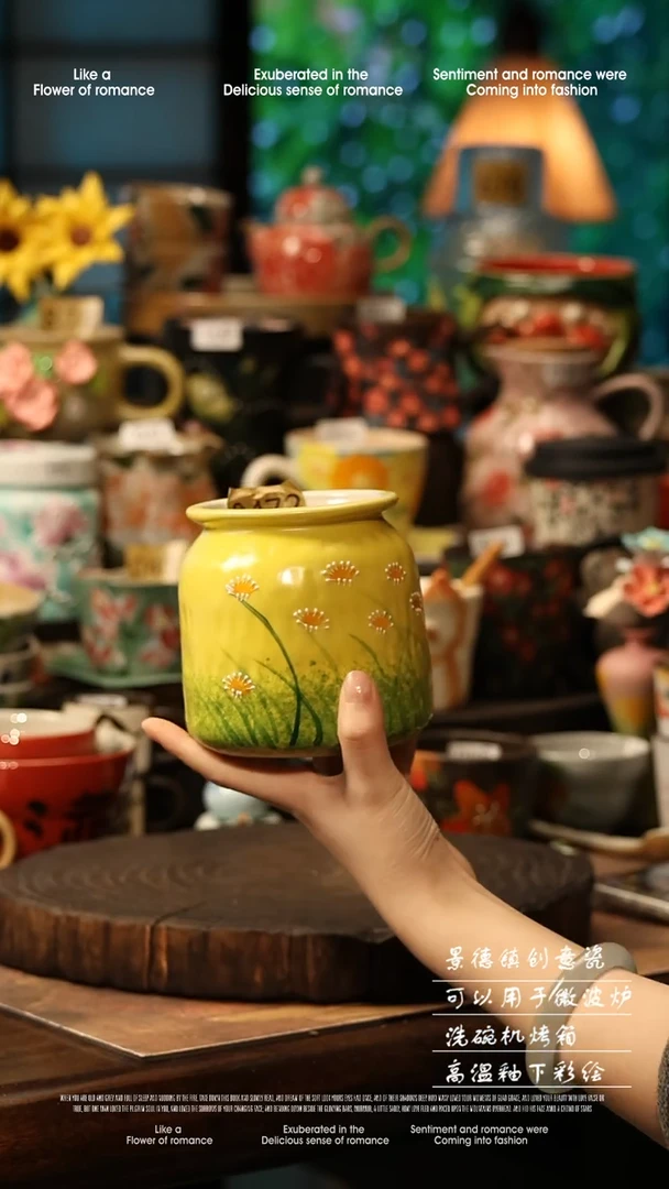 陶瓷景德镇高温釉下彩手工手绘款式