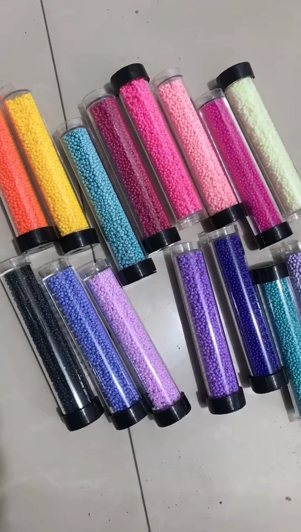 玻璃0980卡2米珠颜色混发1瓶