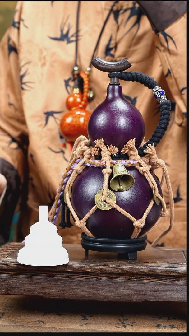 WH059网兜款大漆酒葫芦（现货现发）