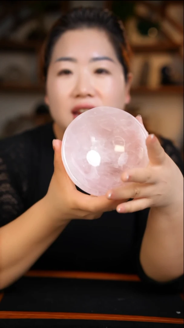 未镶嵌珠宝半成品水晶粉水晶碗D210
