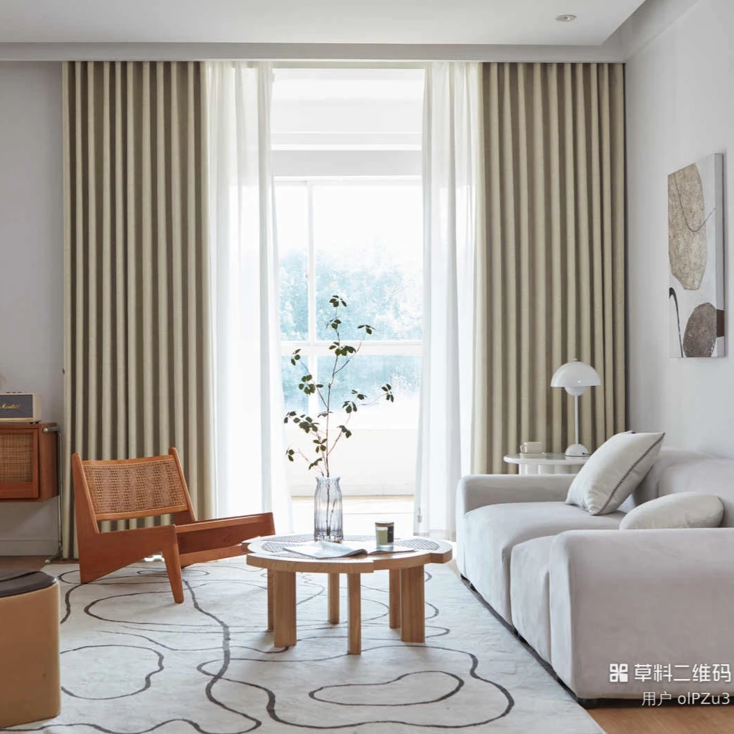 真正全遮光雪尼尔窗帘。定制窗帘