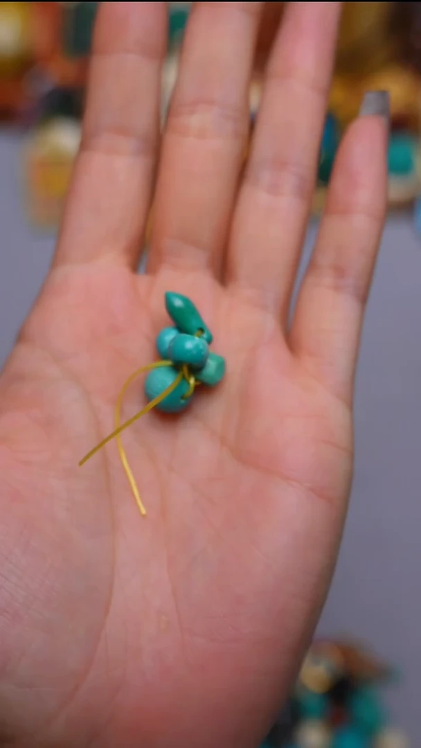 绿松石未镶嵌珠子1161-14111+