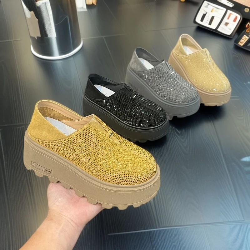 千之恋S欧若风增高6CM2025春季新款休闲时尚百搭厚底气质女鞋5661