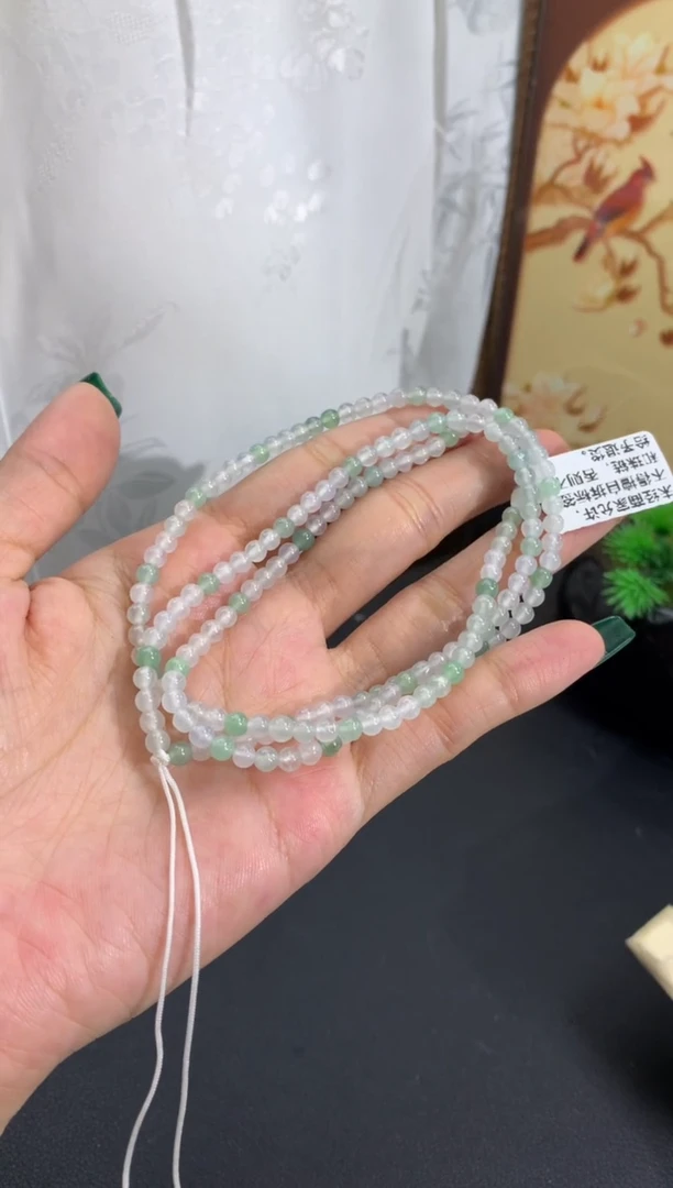 未镶嵌手串翡翠卡3.7mm