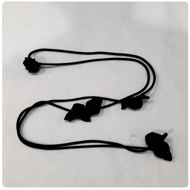 【娇娇美娇】娑尔黑色玫瑰花缎面腰绳WG3OB09191