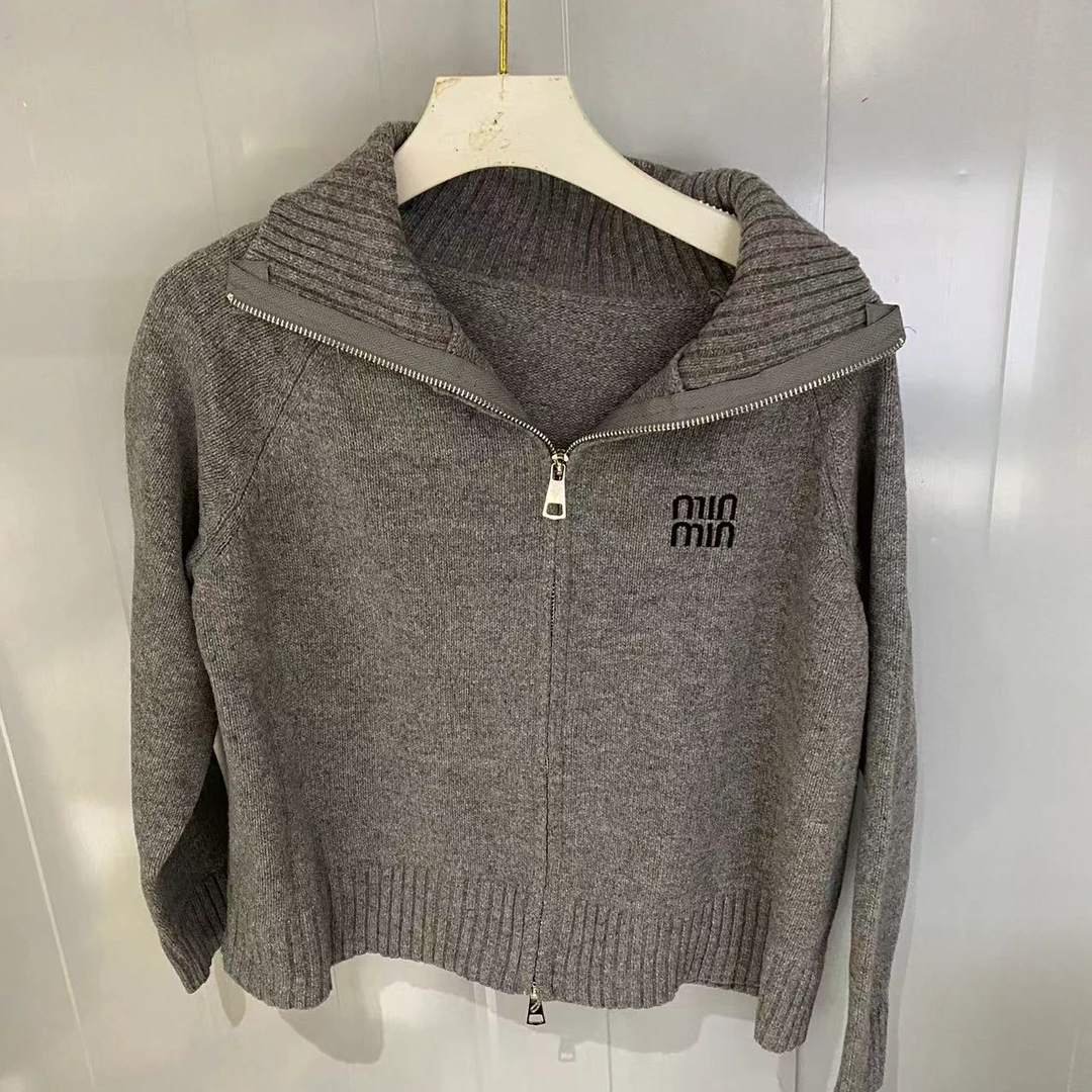 K53#拉链毛衣女开衫