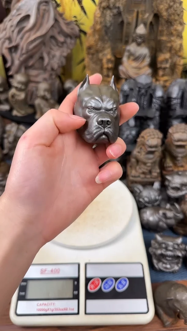 铁精致潮玩摆件狗头