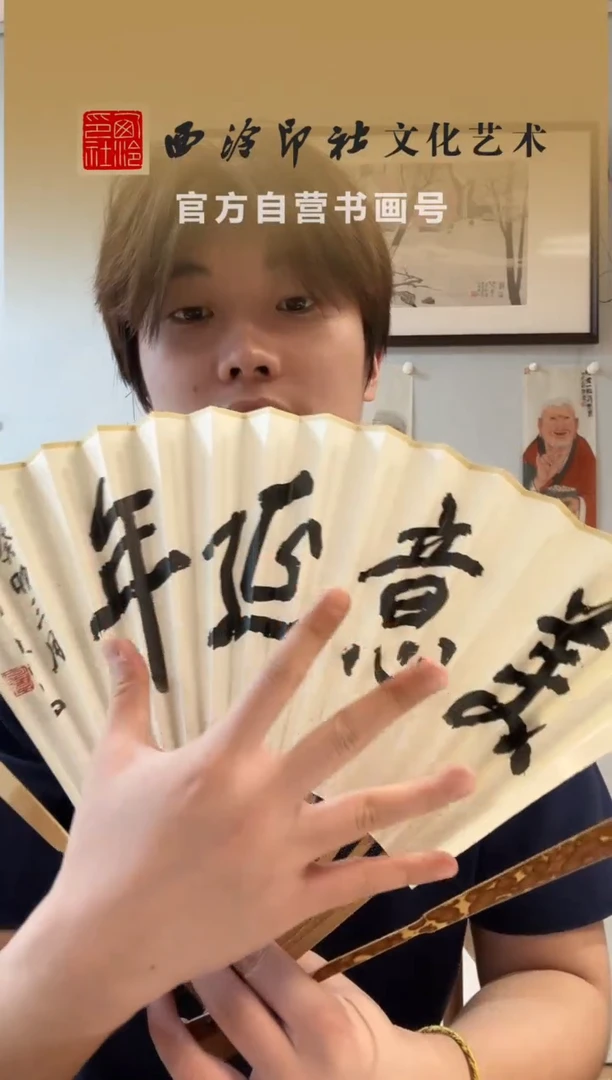书法吉**意丁老 2平尺 扇面 美意延年