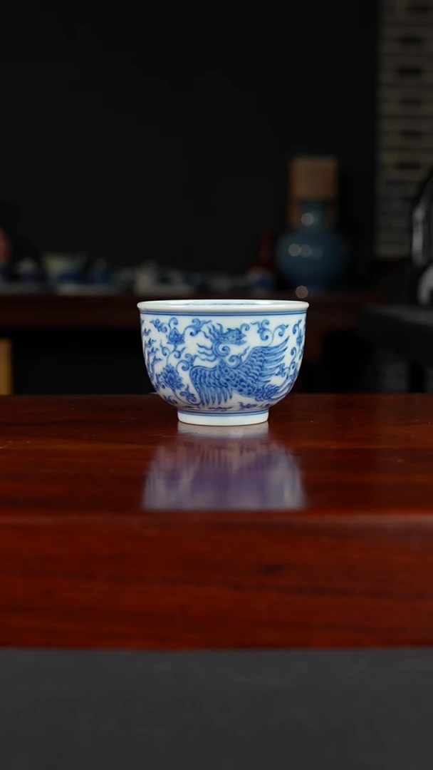 祖传窑真柴窑非遗传承400年凤纹主人杯