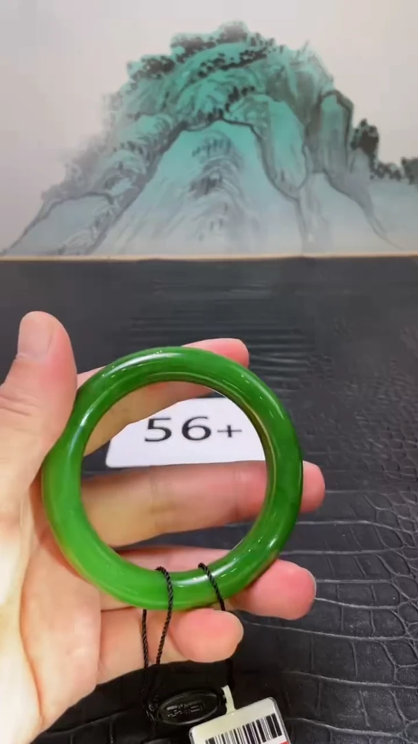 未镶嵌手镯和田玉（碧玉）贝*56+