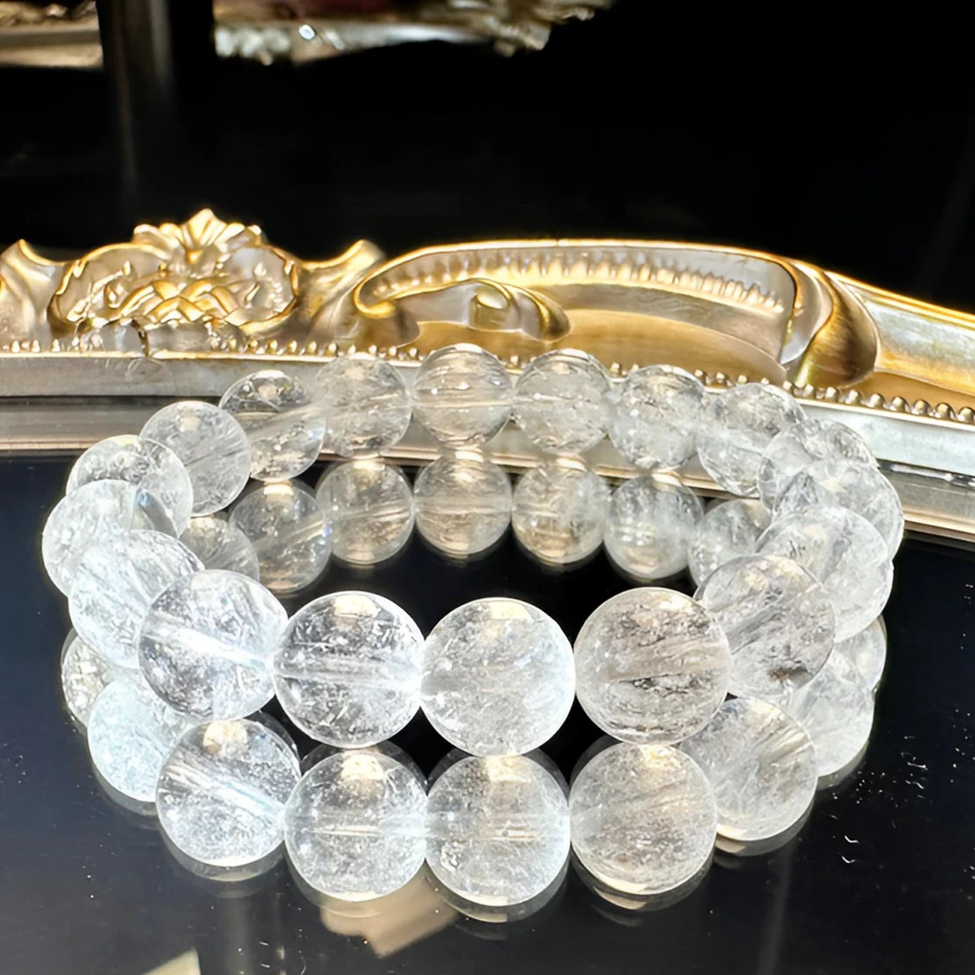 【白幽灵雪花】爆闪白阿赛水晶手串小众轻奢水晶手串多样性发一