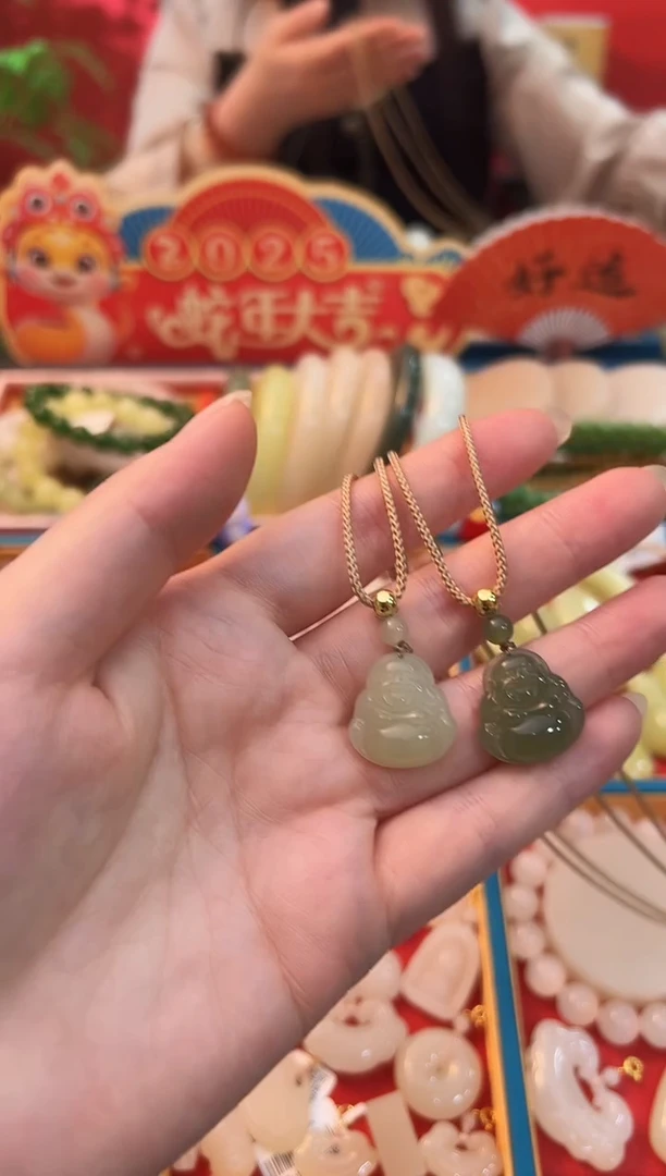 【闪购商品】和田玉吊坠未镶嵌晴水佛公20mm【多样性发其一】