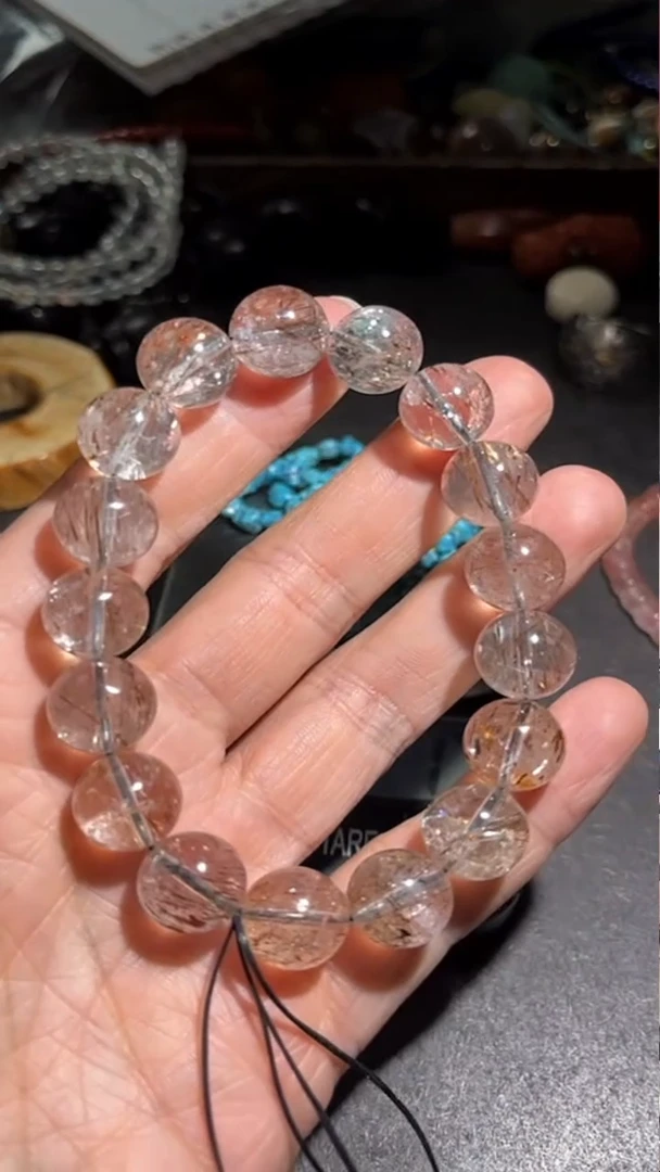未镶嵌手串水晶pz1122-46黑金超