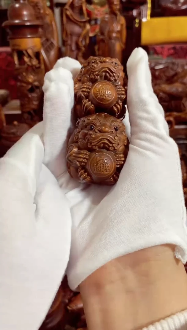 小叶黄杨小件手球一对