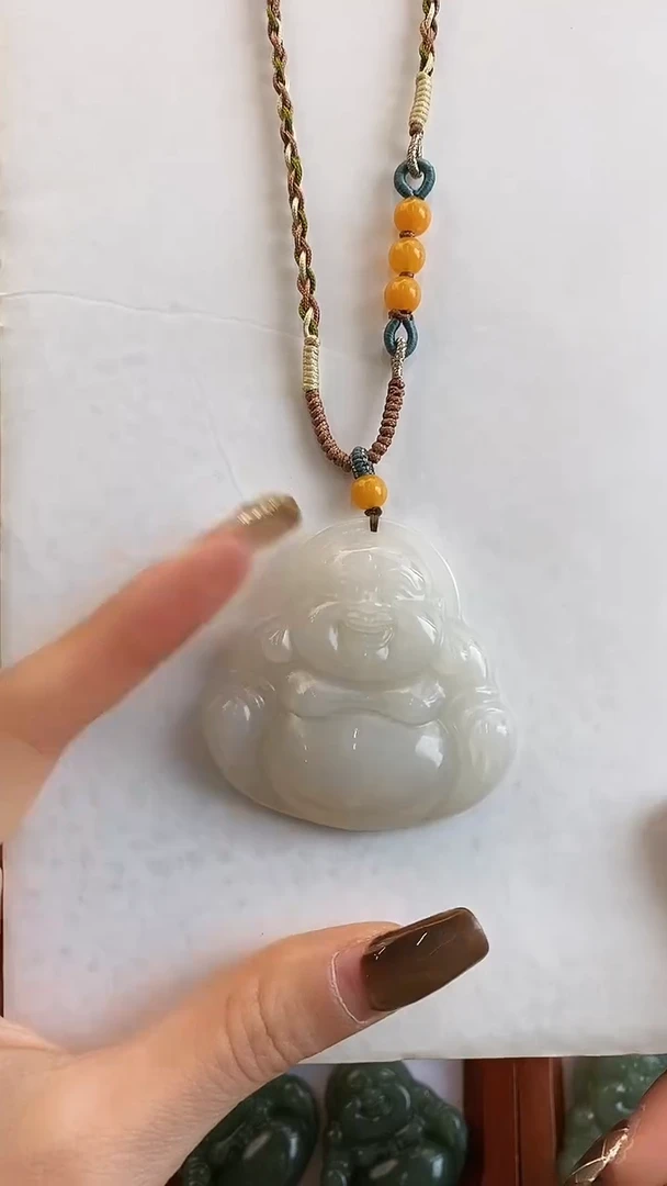 【闪购商品】和田玉颈饰未镶嵌50mm白玉佛公