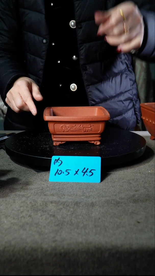 宜兴紫砂花盆小盆