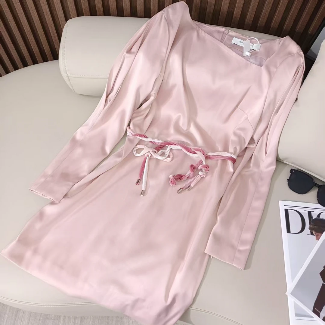 平凡高定！轻奢气质不规则领知性优雅连衣裙(C9-13)S0005