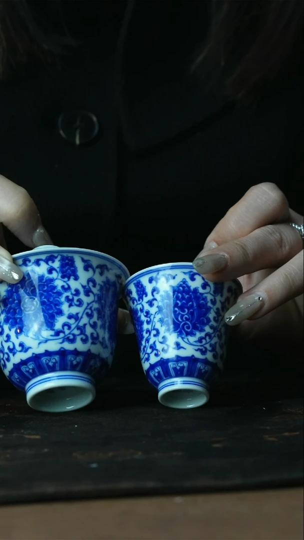 【闪购商品】杯景德镇手工手绘杯子加盖碗